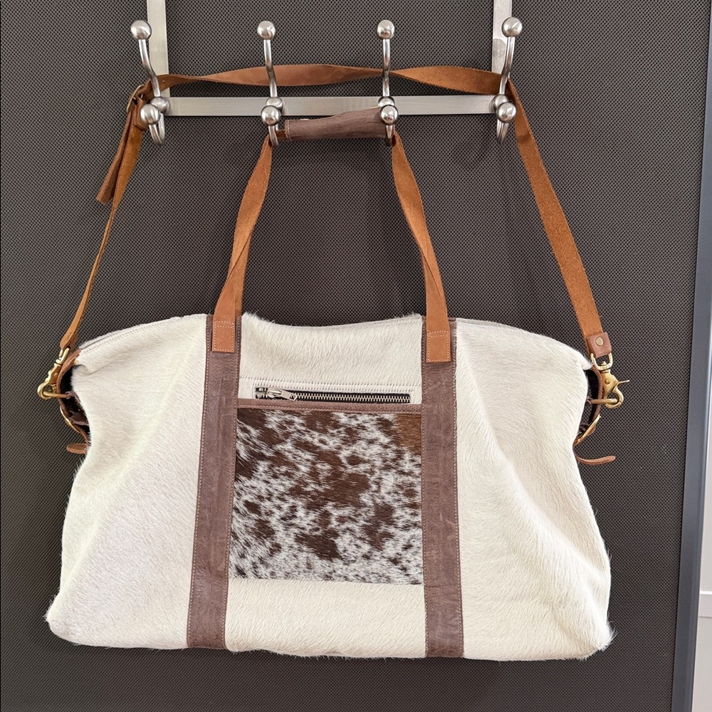 Cowhide extra large duffle bag made in USA